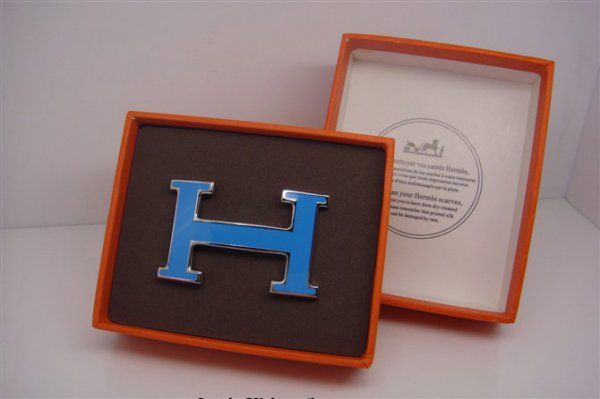 Hermes Enamel Buckle Blue